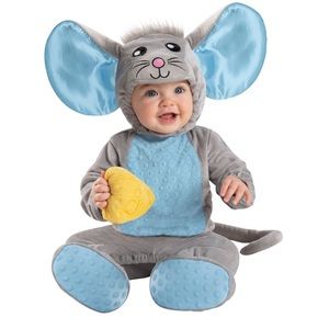 Spirit Halloween Infant Gray Baby Lil’ Mouse Costume size 6-12 Months.